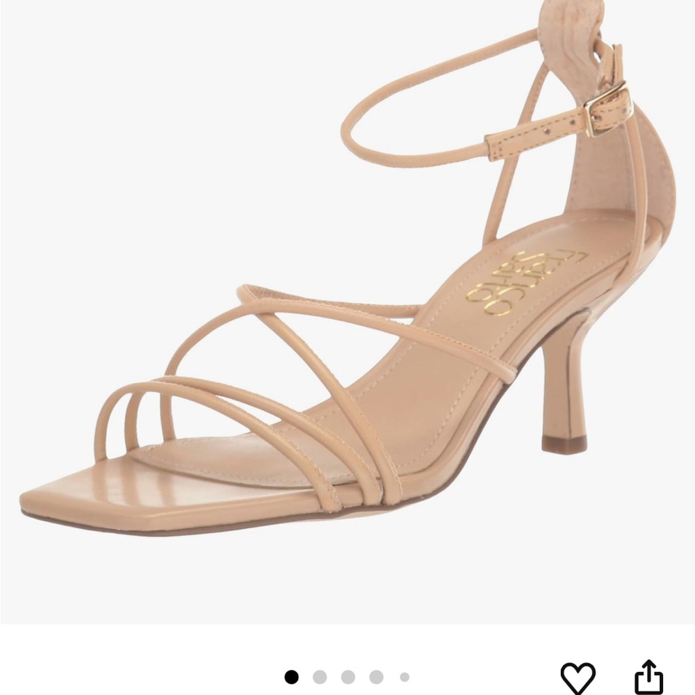 Franco Sarto Beige Strappy Heels